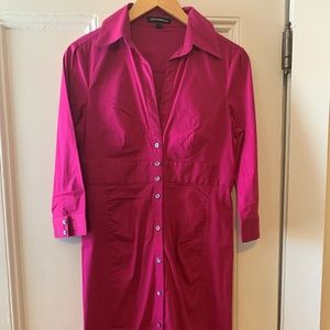 Express Fushia Fitted Dress